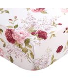 Drap housse percale de coton Giulietta rouge
