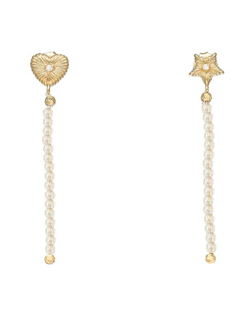 Boucles d'oreilles en Argent doré & Pierre de Lune
