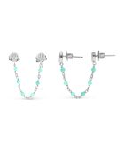 Boucles d'oreilles en Argent rhodié & Amazonite