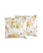 2 Taies d'oreiller percale de coton Giulietta jaunes- - 63x63 cm