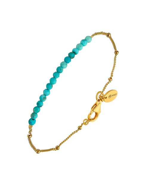 Bracelet en Argent doré & Turquoise