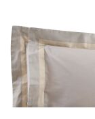Juego de funda nórdica William de satén y algodón beige