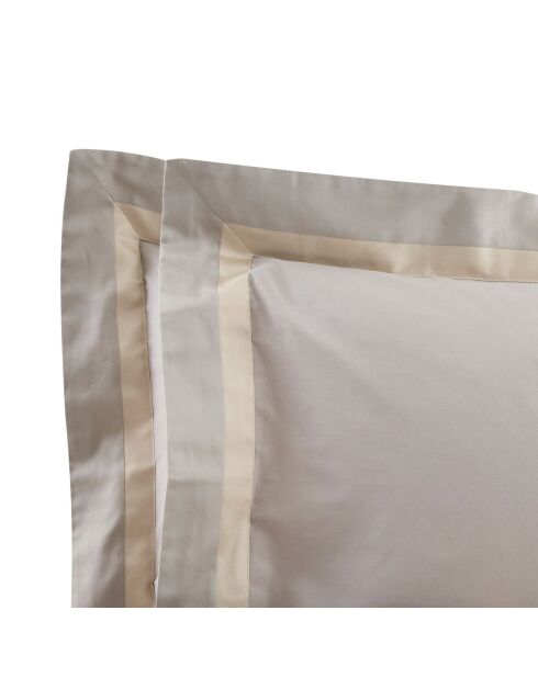 Juego de funda nórdica William de satén y algodón beige