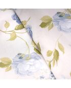 Parure housse de couette percale de coton Giulietta bleue