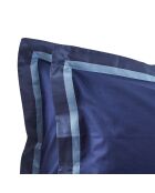 William Bettbezug-Set aus Baumwolle und Satin in Blau