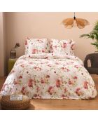Parure housse de couette percale de coton Giulietta rouge