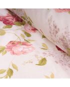Parure housse de couette percale de coton Giulietta rouge