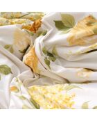 Parure housse de couette percale de coton Giulietta jaune
