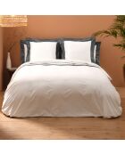 Bettbezug-Set Sharon aus Baumwolle und Satin, grau