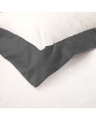 Bettbezug-Set Sharon aus Baumwolle und Satin, grau