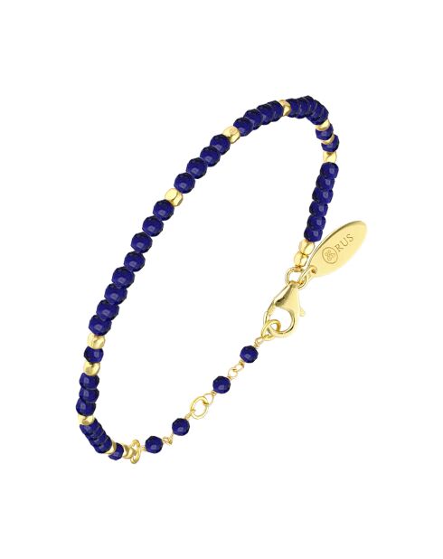 Bracelet en Argent doré, Perles naturelles & Lapis