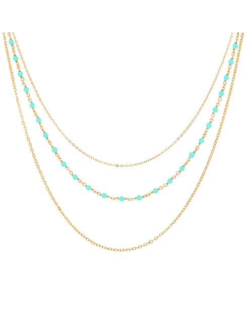 Collier en Argent doré & Amazonite