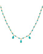 Collier en Argent doré & Turquoise