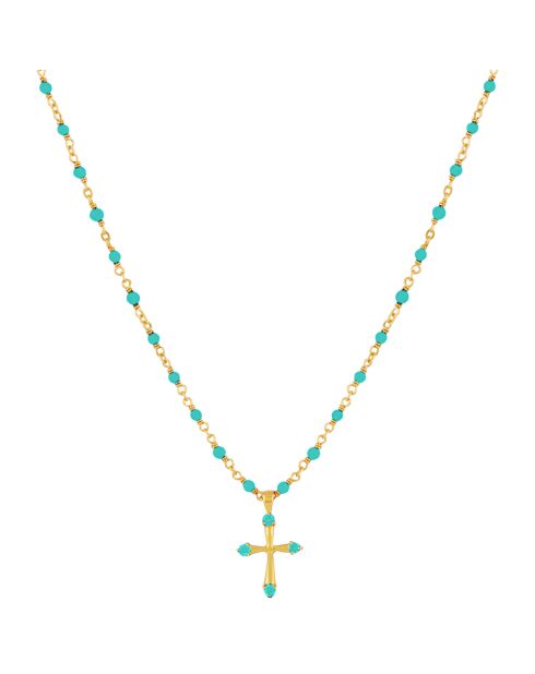 Collier en Argent doré & Turquoise