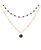 Collier en Argent doré & Lapis