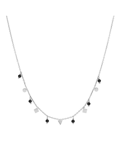 Collier en Argent & Spinelle noire