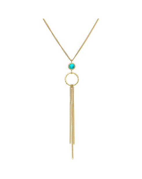 Collier en Argent doré & Turqoise