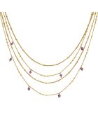 Collier en Argent doré & Améthyste