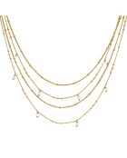 Collier en Argent doré & Pierre de Lune