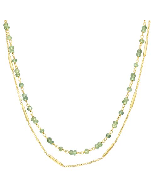 Collier en Argent doré & Aventurine