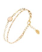 Bracelet en Argent doré & Opale rose