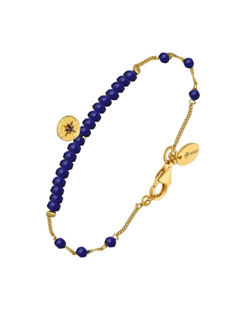 Bracelet en Argent doré & Lapis