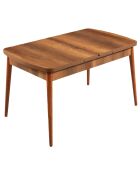 Table à manger extensible Barok noyer - 132x80x78.5 cm