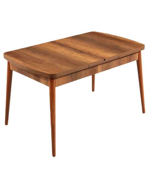 Table à manger extensible Barok noyer - 132x80x78.5 cm
