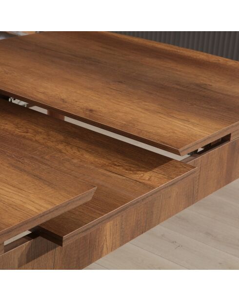 Table à manger extensible Barok noyer - 132x80x78.5 cm