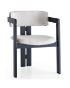 Chaise CO crème/noir - 58x76x49 cm
