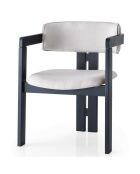 Chaise CO crème/noir - 58x76x49 cm