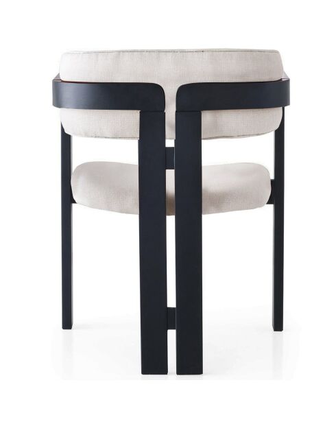 Chaise CO crème/noir - 58x76x49 cm