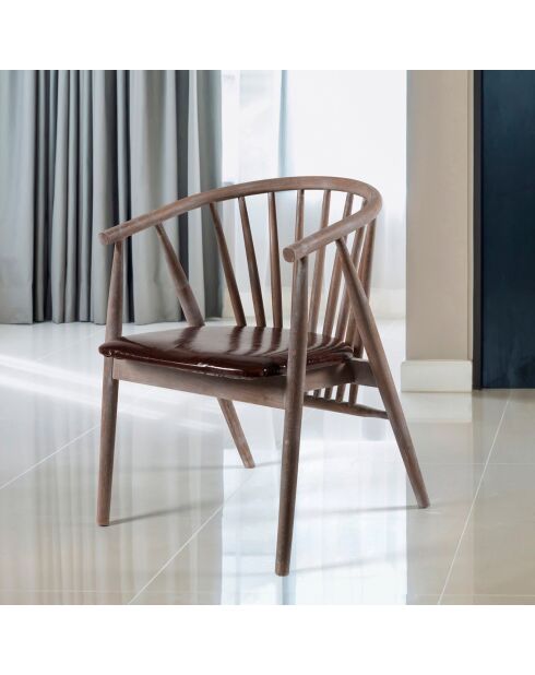 Chaise Albero49 antique/marron - 55x77x47 cm