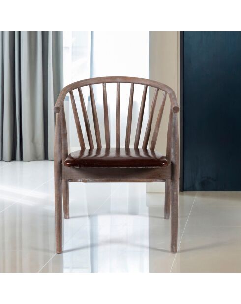 Chaise Albero49 antique/marron - 55x77x47 cm