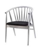 Chaise Albero50 blanc/noir - 55x77x47 cm