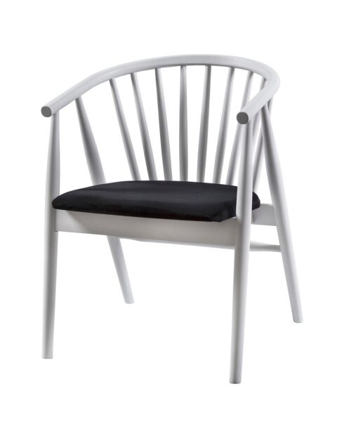 Chaise Albero50 blanc/noir - 55x77x47 cm