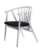 Chaise Albero50 blanc/noir - 55x77x47 cm