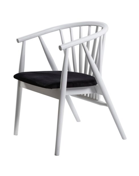 Chaise Albero50 blanc/noir - 55x77x47 cm