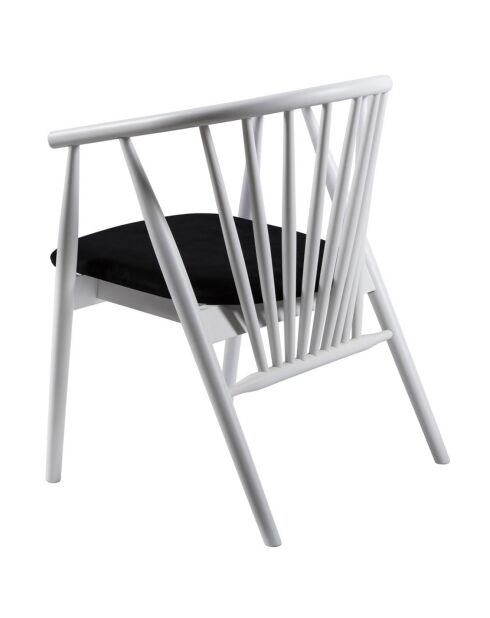 Chaise Albero50 blanc/noir - 55x77x47 cm