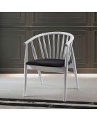 Chaise Albero50 blanc/noir - 55x77x47 cm