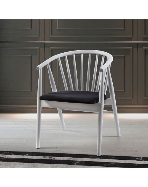 Chaise Albero50 blanc/noir - 55x77x47 cm