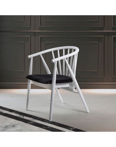 Chaise Albero50 blanc/noir - 55x77x47 cm