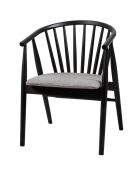 Chaise Albero51 noir/beige - 55x77x47 cm