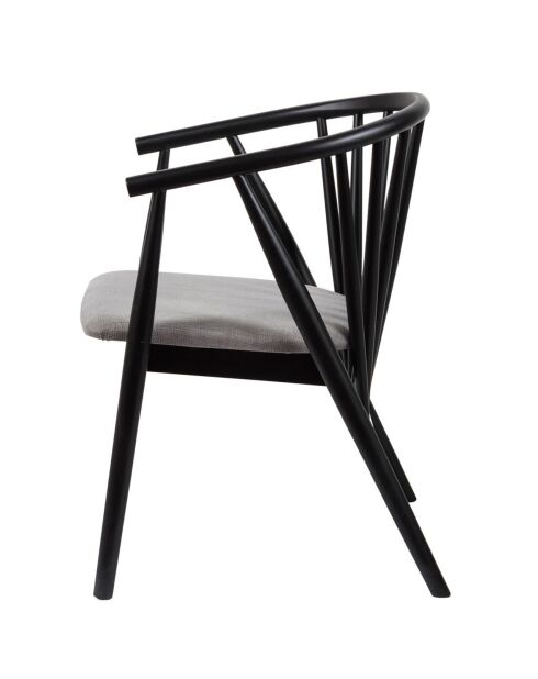 Chaise Albero51 noir/beige - 55x77x47 cm