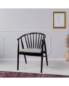 Chaise Albero51 noir/beige - 55x77x47 cm