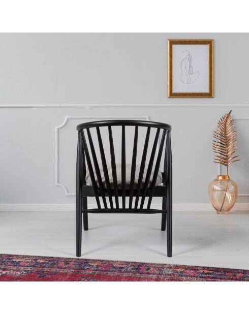 Chaise Albero51 noir/beige - 55x77x47 cm