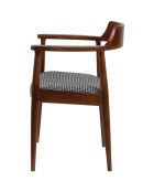 Chaise Albero43 noyer/noir/blanc - 62x44x80 cm