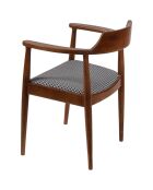 Chaise Albero43 noyer/noir/blanc - 62x44x80 cm