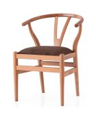 Chaise Magma chêne/brun - 57x78x58 cm
