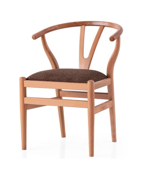 Chaise Magma chêne/brun - 57x78x58 cm